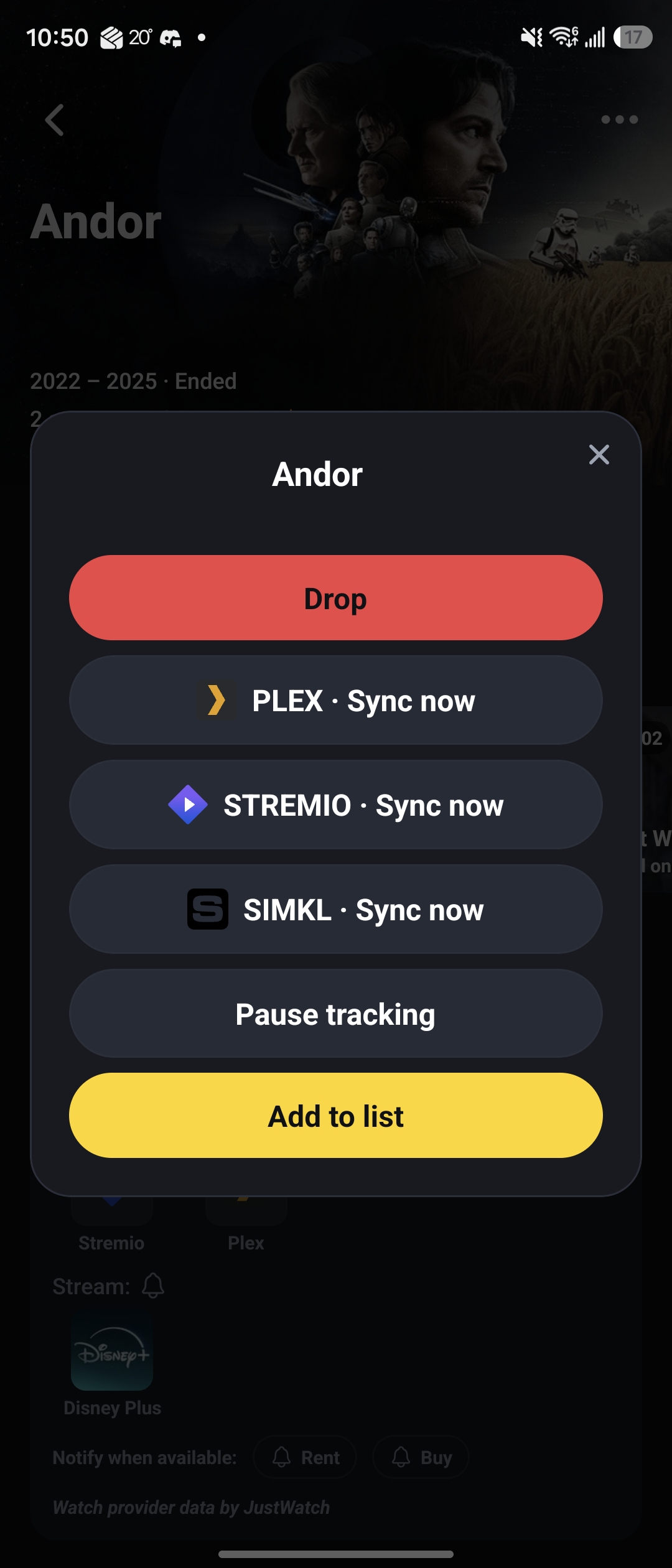TV Watch Time media actions integration sync menu